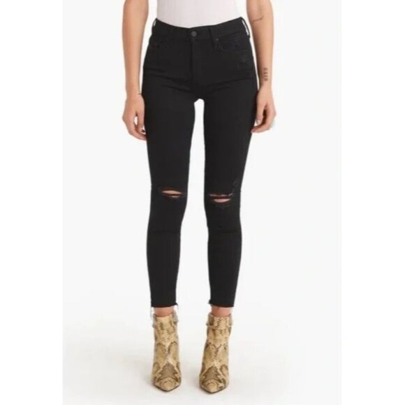 Mother Women's The Looker Ankle Fray Guilty As Sin Black Sz 29 - Picture 14 of 14